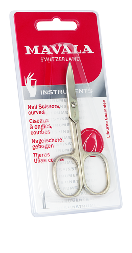 Nail Scissors, curved — Made of drop forged selected steel, hardened