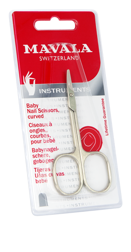Baby Nail Scissors, curved — Made of drop forged selected steel, hardened